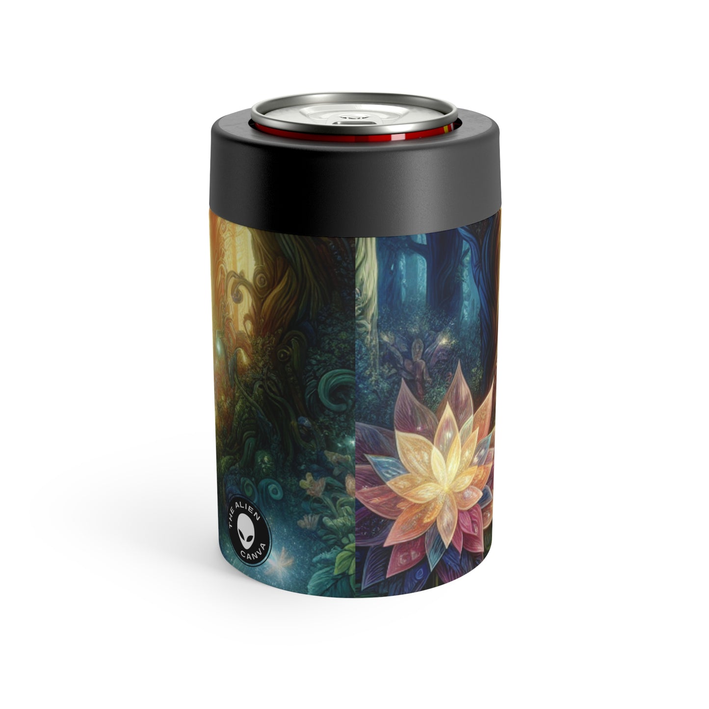 Enchanted Woodland: Glowing Blossoms and Mystical Beings - The Alien Can Holder