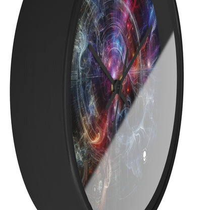 "Nature's Neon Metropolis: A Surreal Fusion of Technology and Greenery" - The Alien Wall Clock Digital Art