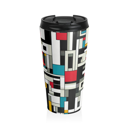 "Neoplasticism Harmony: Nature's Interconnected Balance" - The Alien Stainless Steel Travel Mug Neoplasticism