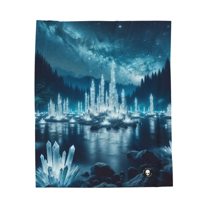 "Crystal Grove: Starlit Reflections" - The Alien Velveteen Plush Blanket