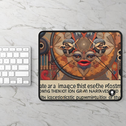 "Caos digital: un collage posmoderno" - The Alien Gaming Mouse Pad Arte posmoderno