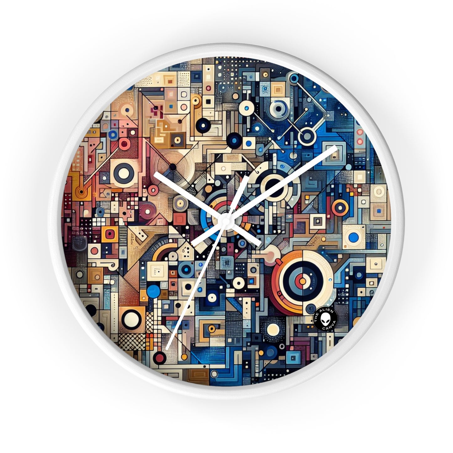 "Connected Hearts: Love in the Digital Age" - The Alien Wall Clock Conceptual Art