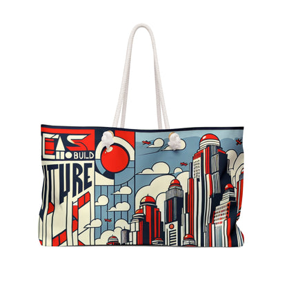 "Constructing Ideas: A Typographic Landscape" - The Alien Weekender Bag Constructivism Style