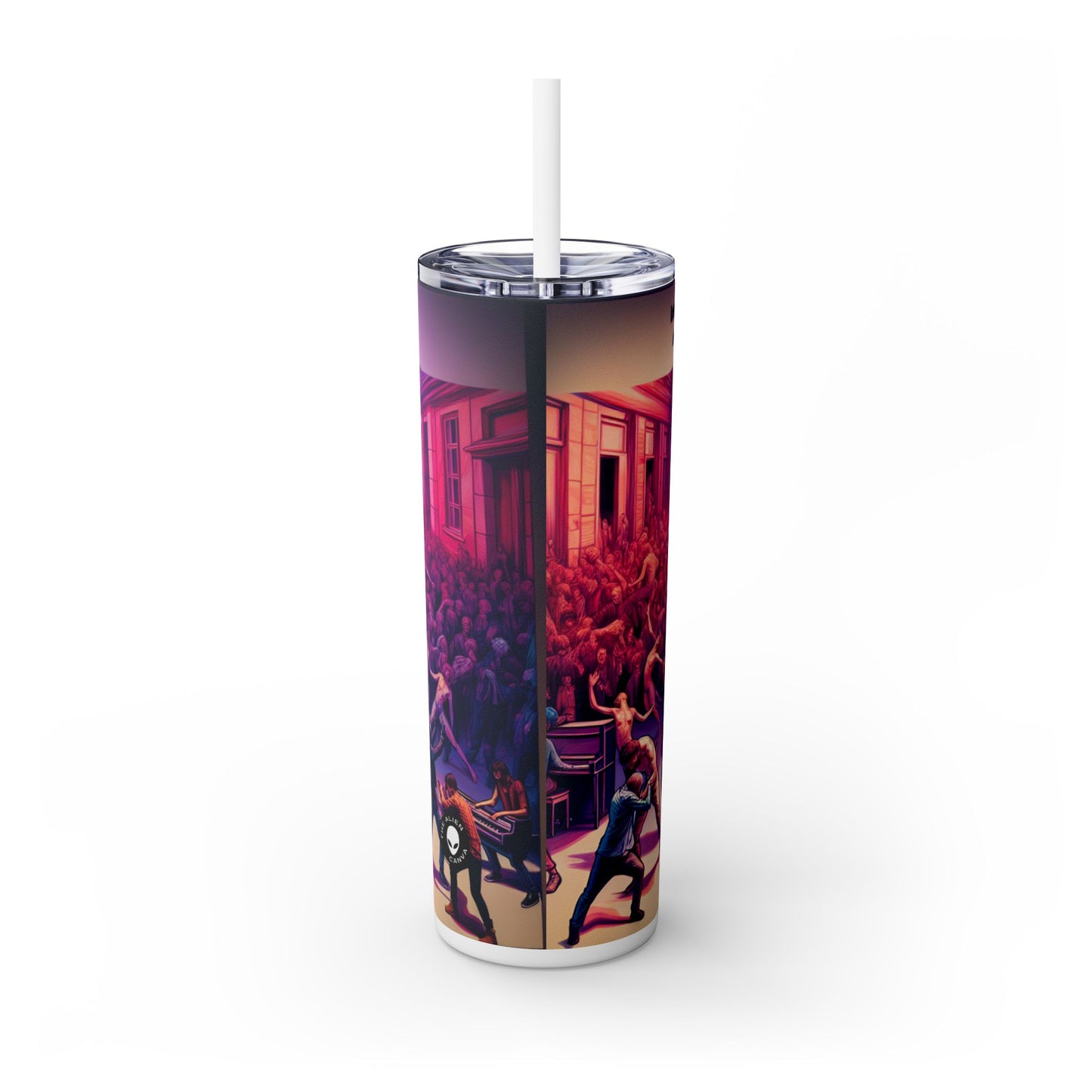 "Nature's Dance: An Immersive Visual Performance" - The Alien Maars® Skinny Tumbler with Straw 20oz Performance Art