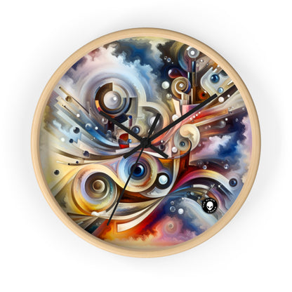 "Nature's Mechanical Symphony" - The Alien Wall Clock Abstract Surrealism