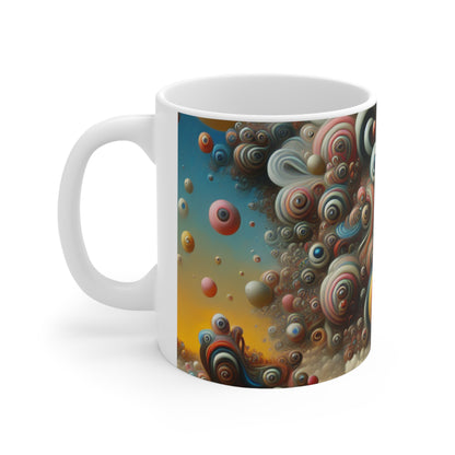 "Dreamscape Sojourn" - The Alien Ceramic Mug 11oz Surrealism