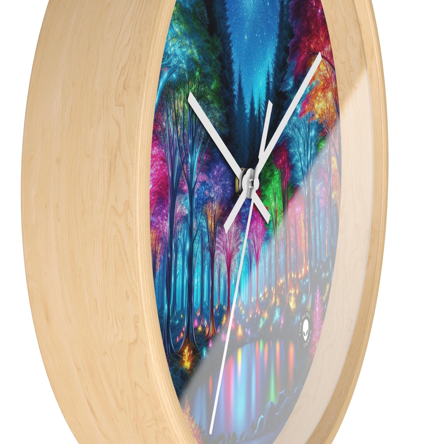 "Crystal Glow: The Enchanted Forest" - The Alien Wall Clock