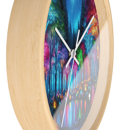 "Crystal Glow: The Enchanted Forest" - The Alien Wall Clock