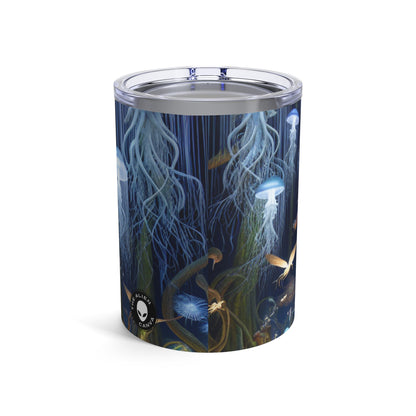 "Jellyfish Grove: Un bosque de fantasía luminiscente" - The Alien Tumbler 10oz