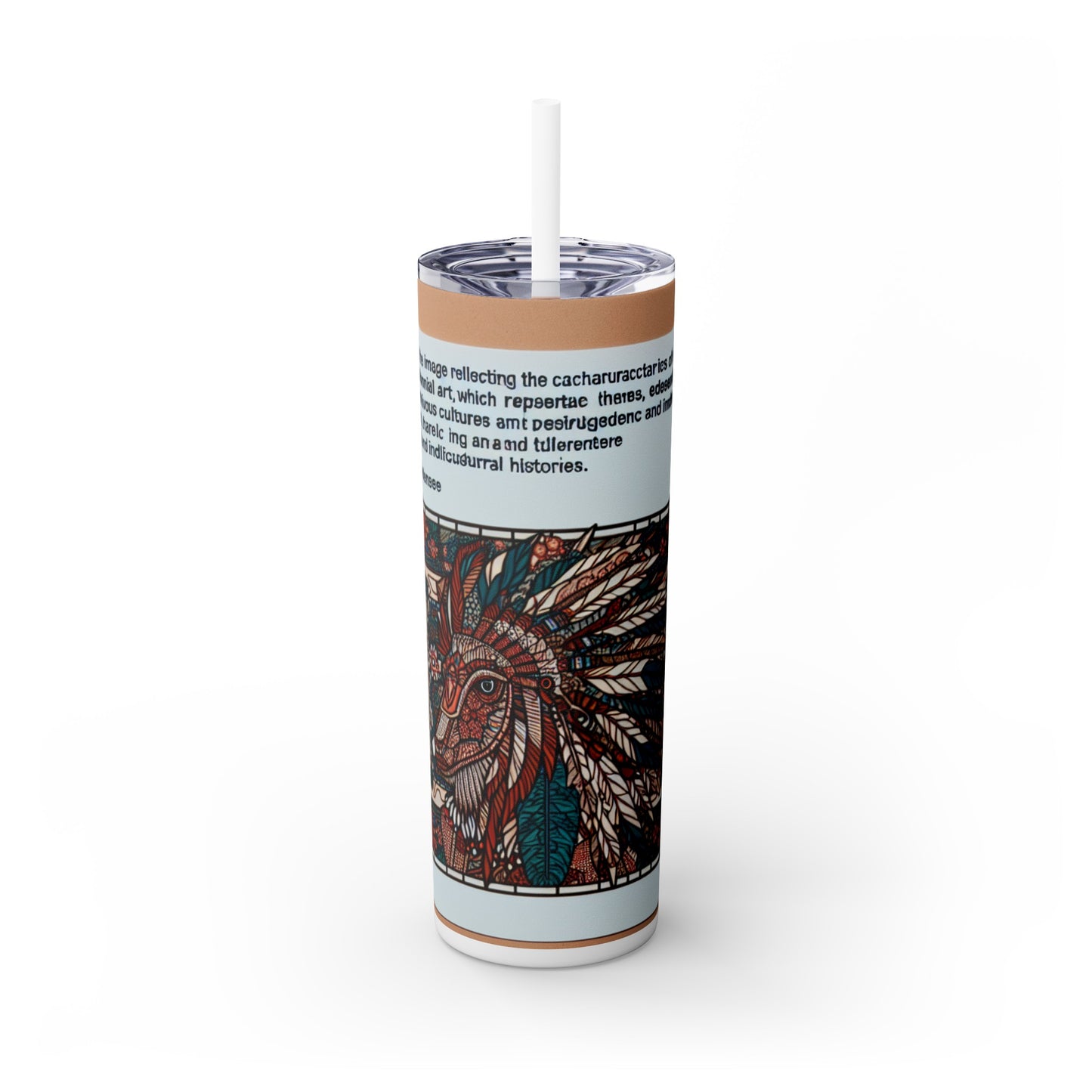 "Resilience Unveiled: A Postcolonial Celebration" - The Alien Maars® Skinny Tumbler with Straw 20oz Postcolonial Art