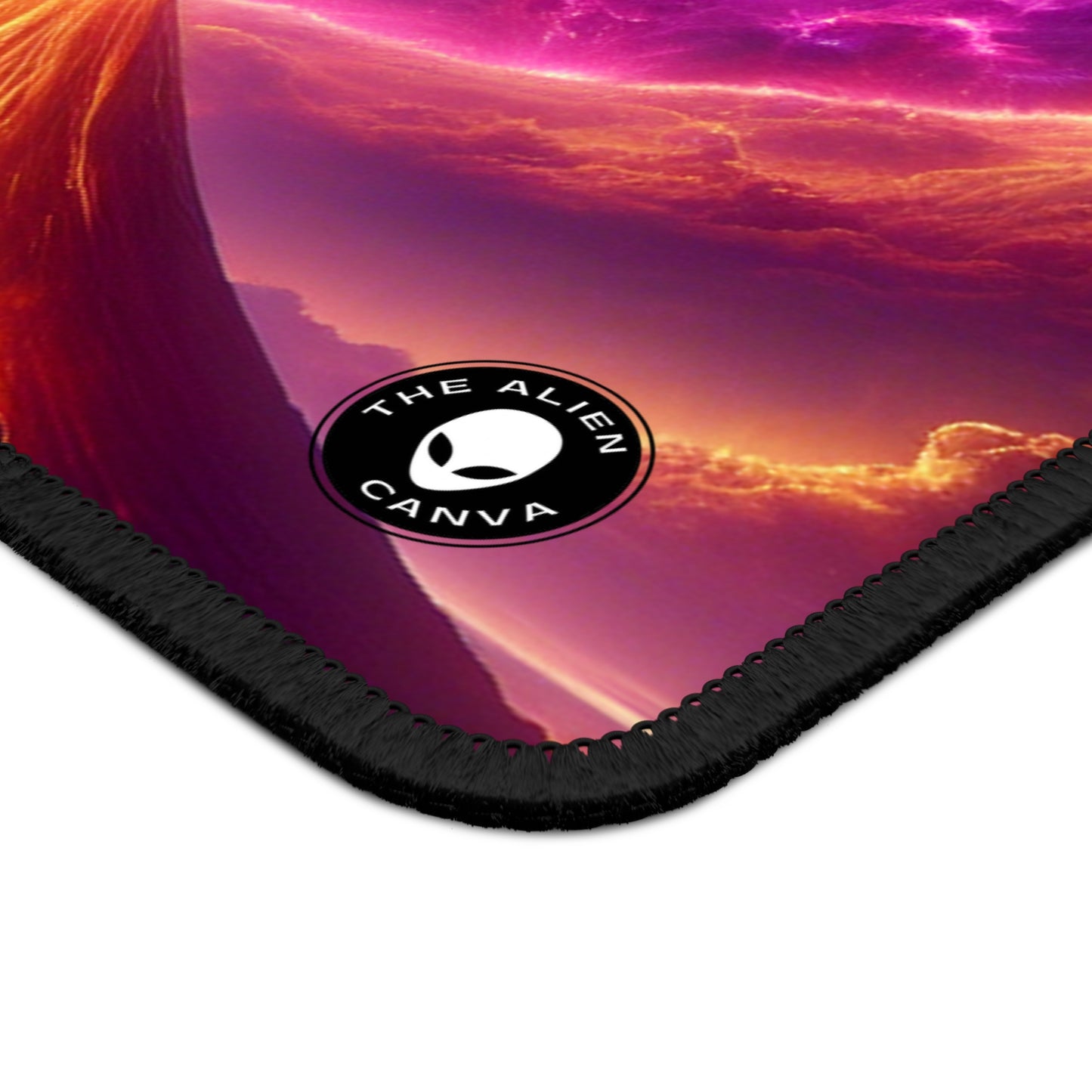 "Ring of Doom: A Surreal Descent." - The Alien Gaming Mouse Pad