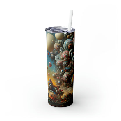 "Dreamscape Sojourn" - Vaso delgado con pajita Alien Maars® de 20 oz Surrealismo