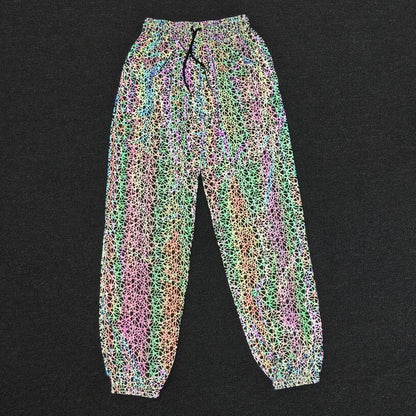 Printed full-reflective pants