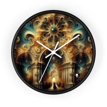 "Opulent Feasting: A Baroque Banquet" - The Alien Wall Clock Baroque