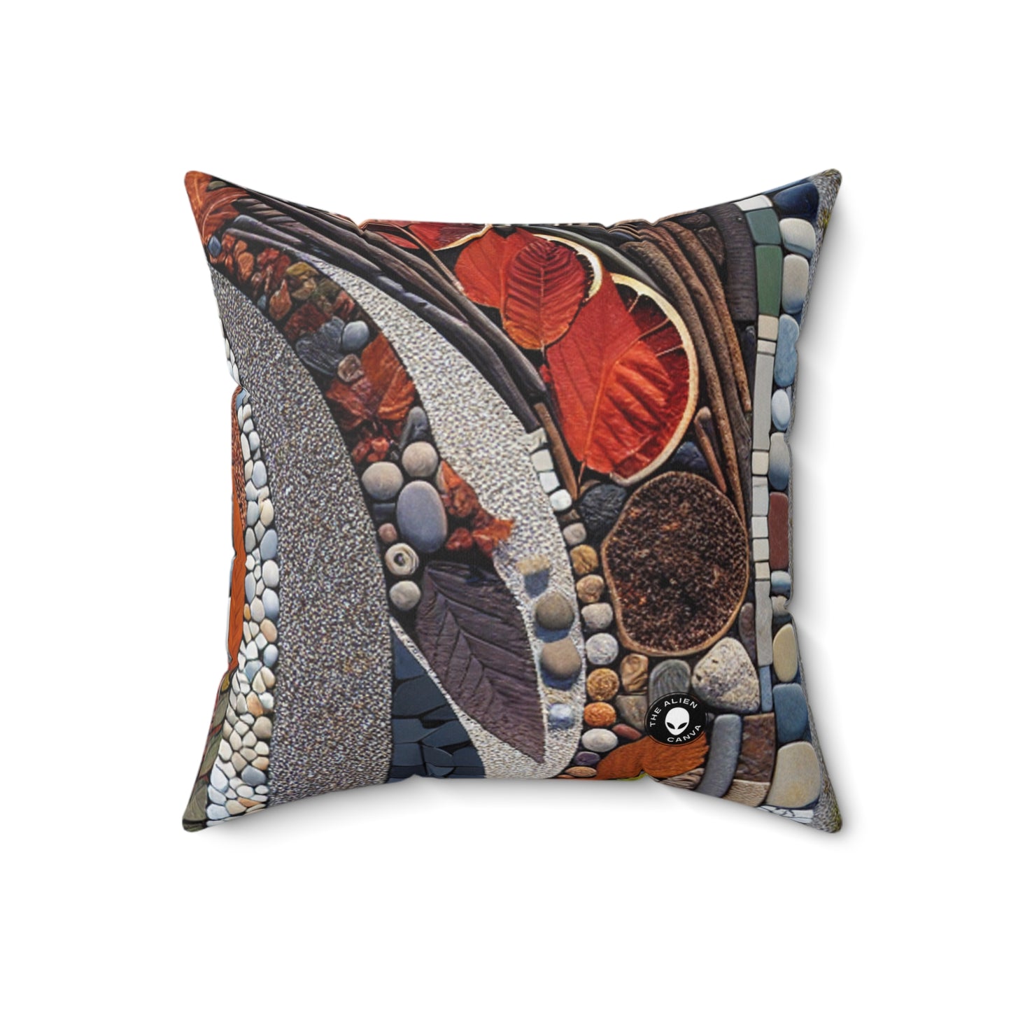 "Nature's Urban Canvas" - The Alien Spun Polyester Square Pillow Land Art