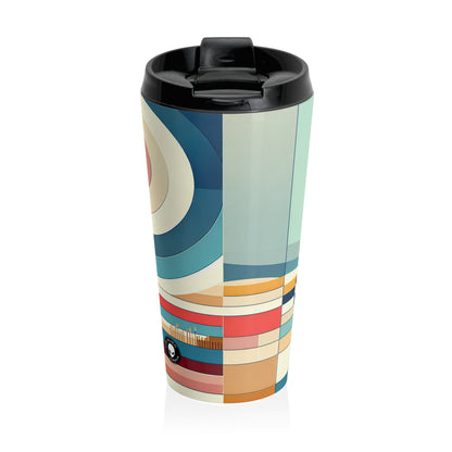 Tranquil Reflections: A Minimalist Zen Garden Artwork - The Alien Stainless Steel Travel Mug Minimalism