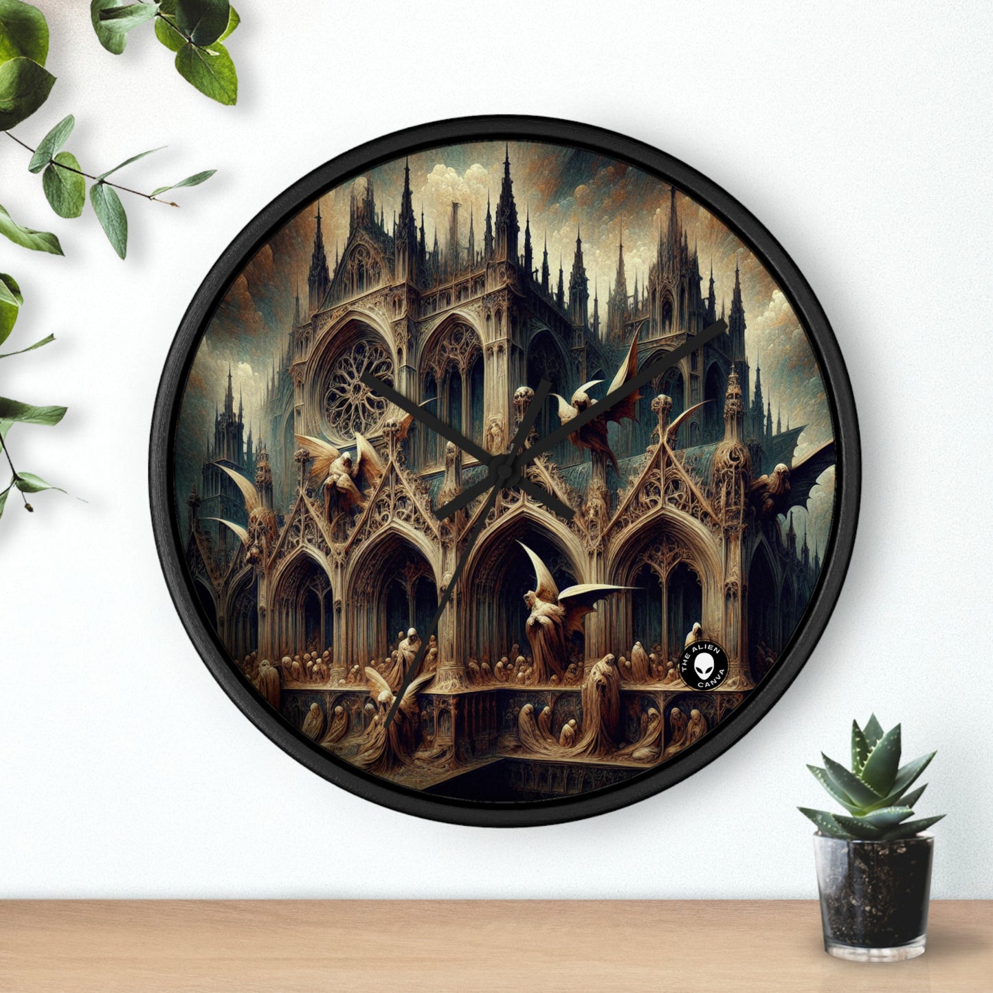 - The Alien Wall Clock Gothic Art