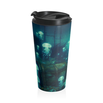 "Glowing Jellyfishes in the Deep" - The Alien Stainless Steel Travel Mug