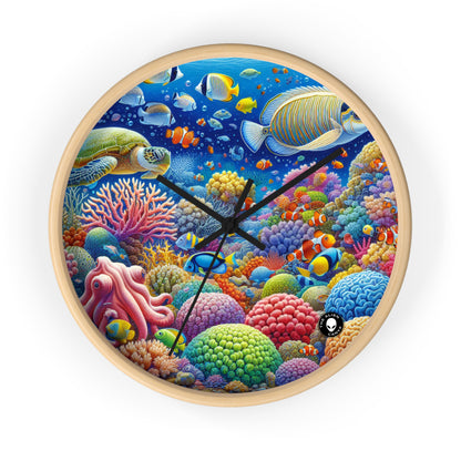 "Paraíso tropical: país de las maravillas submarinas" - El reloj de pared alienígena