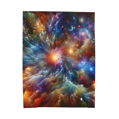 "Galactic Creation: A Kaleidoscope of Cosmic Wonder" - The Alien Velveteen Plush Blanket