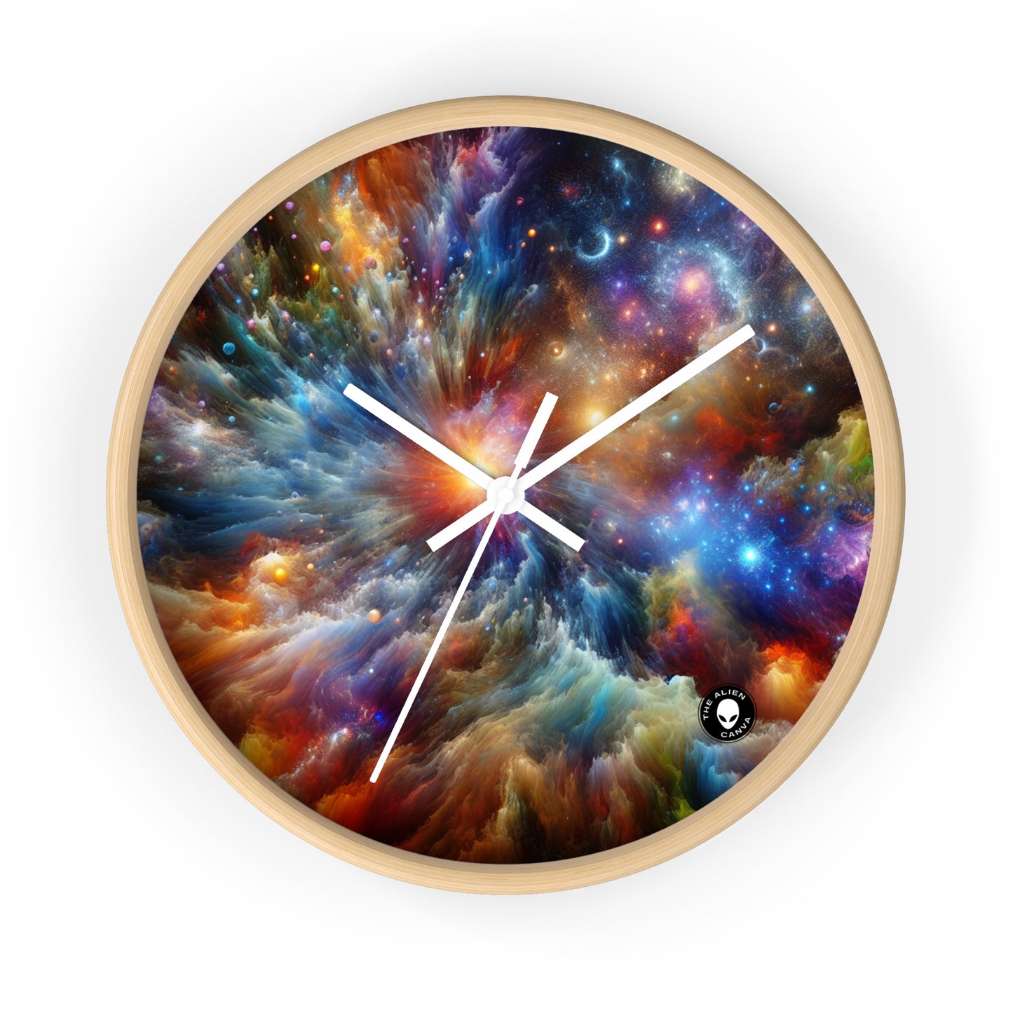 "Galactic Creation: A Kaleidoscope of Cosmic Wonder" - The Alien Wall Clock