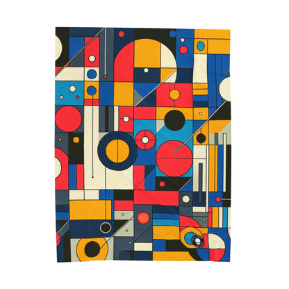 "Harmony in Nature: Geometric Abstraction" - The Alien Velveteen Plush Blanket Geometric Abstraction