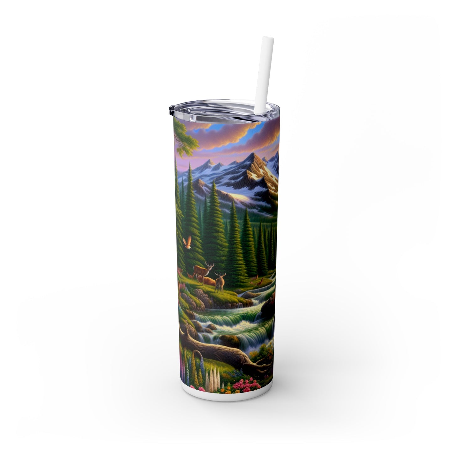 "Réalisme soulful : capturer les émotions dans le portrait" - The Alien Maars® Skinny Tumbler with Straw 20oz Realism