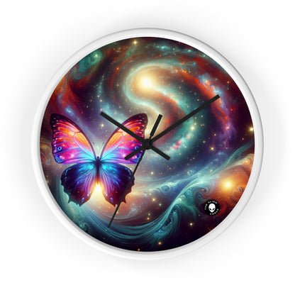 "Galactic Butterfly: A Cosmic Spectacle" - The Alien Wall Clock