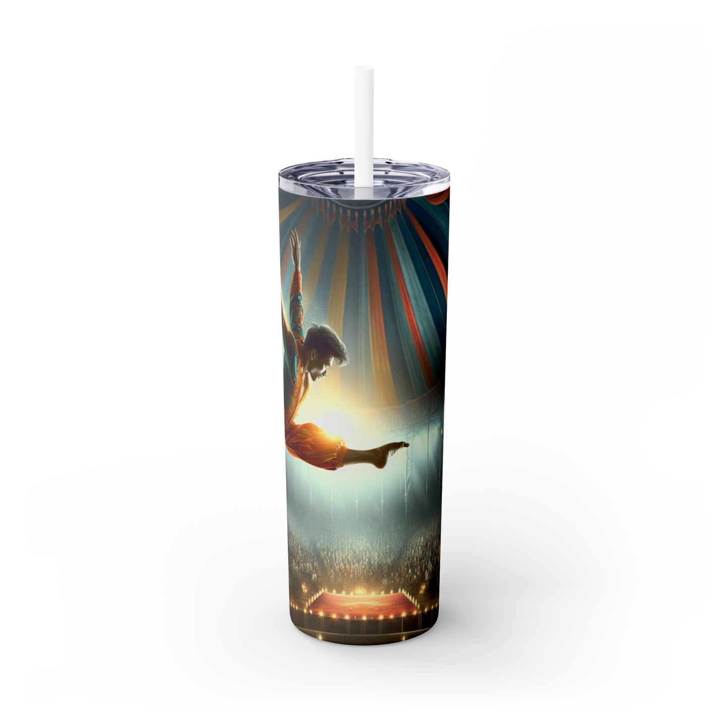 "The Aerial Acrobat" - The Alien Maars® Skinny Tumbler with Straw 20oz Photorealism