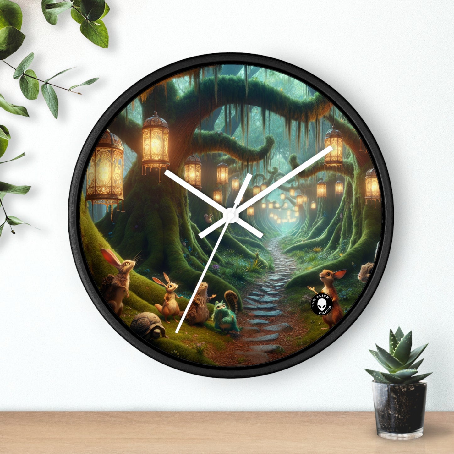 "L'aventure dans la forêt enchantée" - L'horloge murale extraterrestre