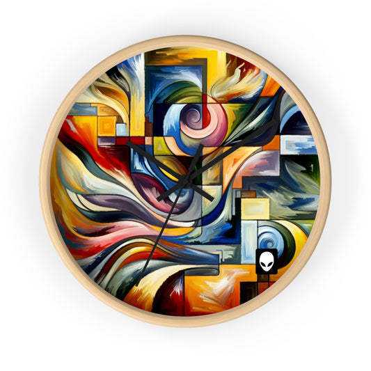 "Una tensión de formas" - El reloj de pared alienígena estilo expresionismo abstracto