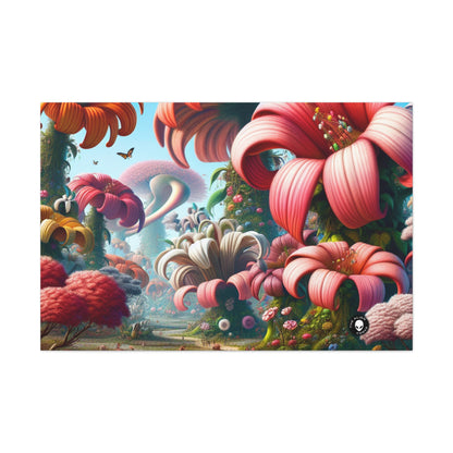 « Jardin fantaisiste : grandes fleurs et petites créatures » - The Alien Canva