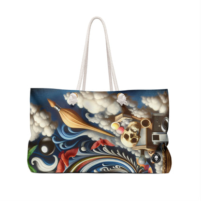 "Temporal Meltdown: Surreal Landscape" - The Alien Weekender Bag Surrealism