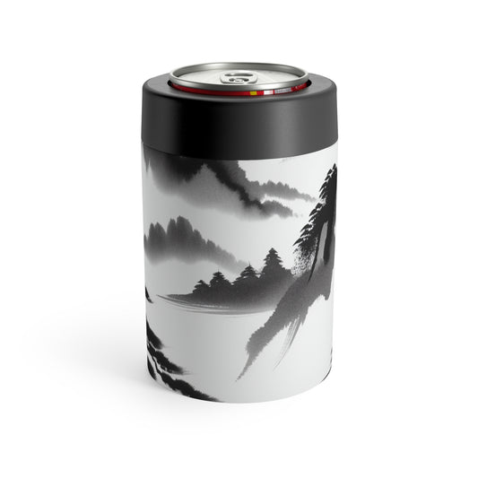 "Mountain Reflection: A Serene Zen Ink Painting" - The Alien Can Holder Zen Ink Painting