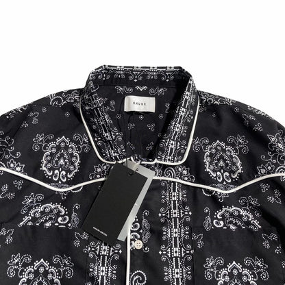 Camisa de manga larga con botones y flores de anacardo, moda de venta al por menor, estampado para hombre