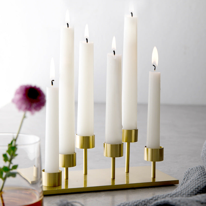 Nordic Brass Candle Holder Decoration European Style Home