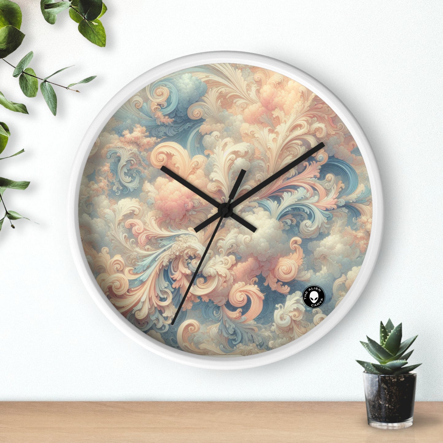 "Rococo Reverie: A Luxurious Ballroom Scene" - The Alien Wall Clock Rococo