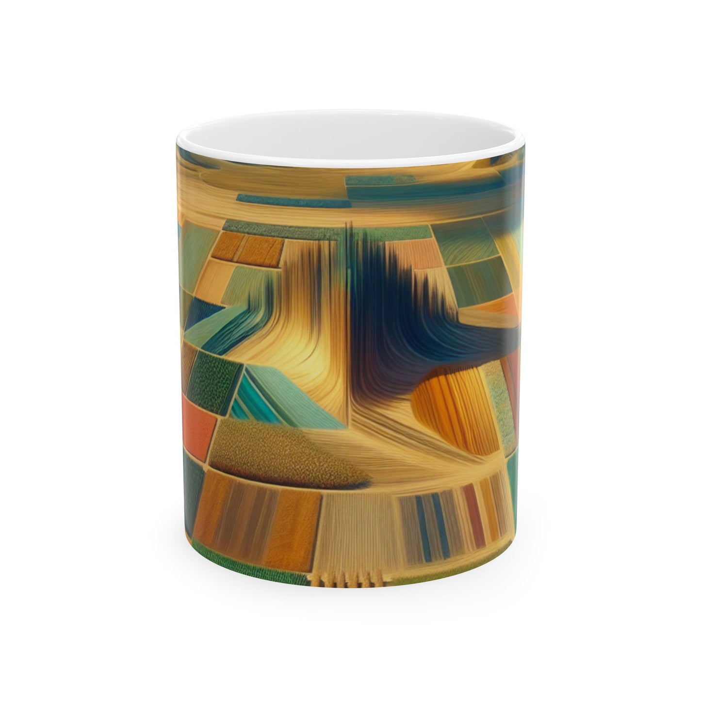 "Forest Mandala: Nature's Harmony" - The Alien Ceramic Mug 11oz Land Art