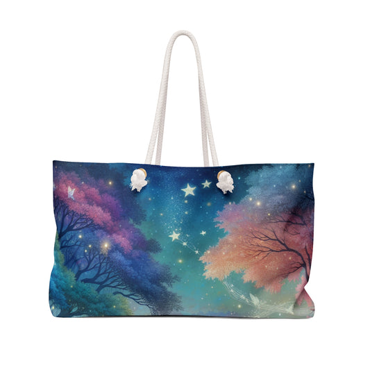 "Enchanted Dusk: A Magical Forest Painting" - The Alien Weekender Bag