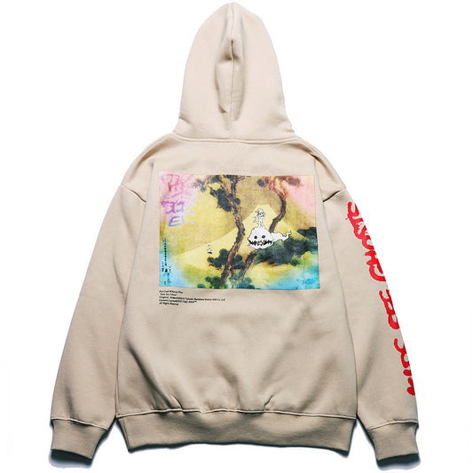 Kanye Little Girl Meets Ghosts Sudadera con capucha de forro polar estampada