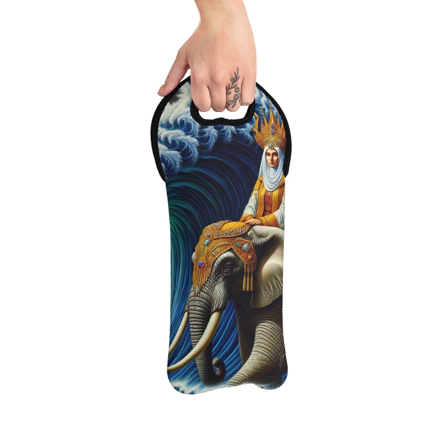 "The Wondrous Ride" - The Alien Wine Tote Bag Surrealism Style