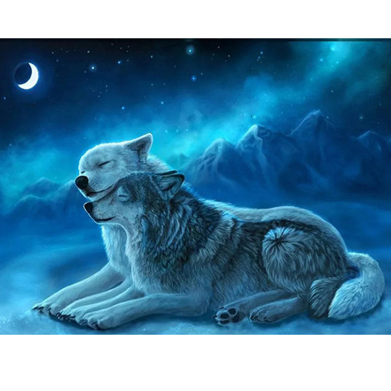 Wolf Diamond Cross Stitc h  Animal Diamond Painting