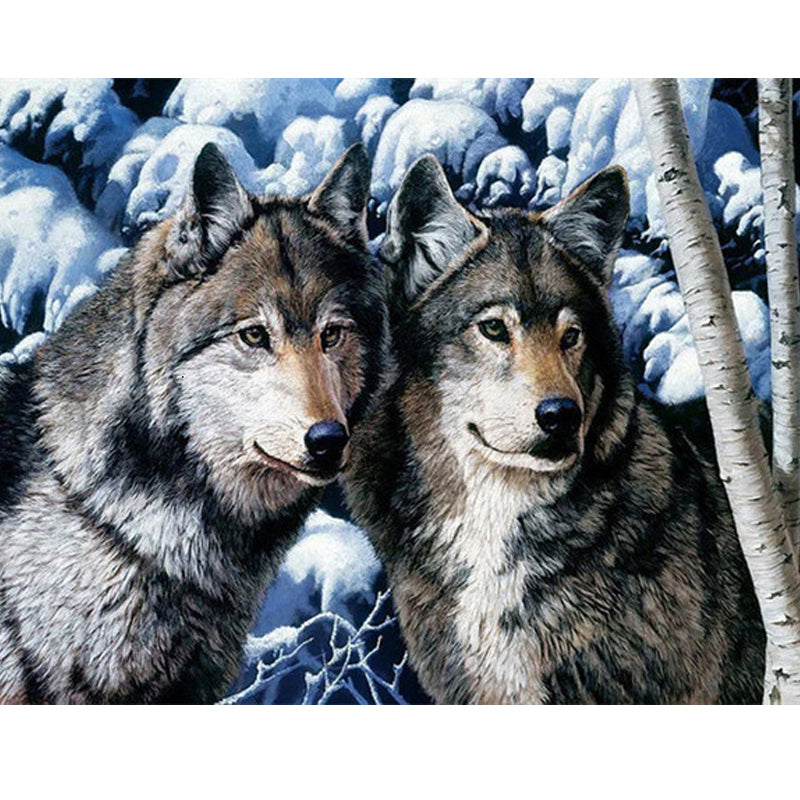 Wolf Diamond Cross Stitc h  Animal Diamond Painting