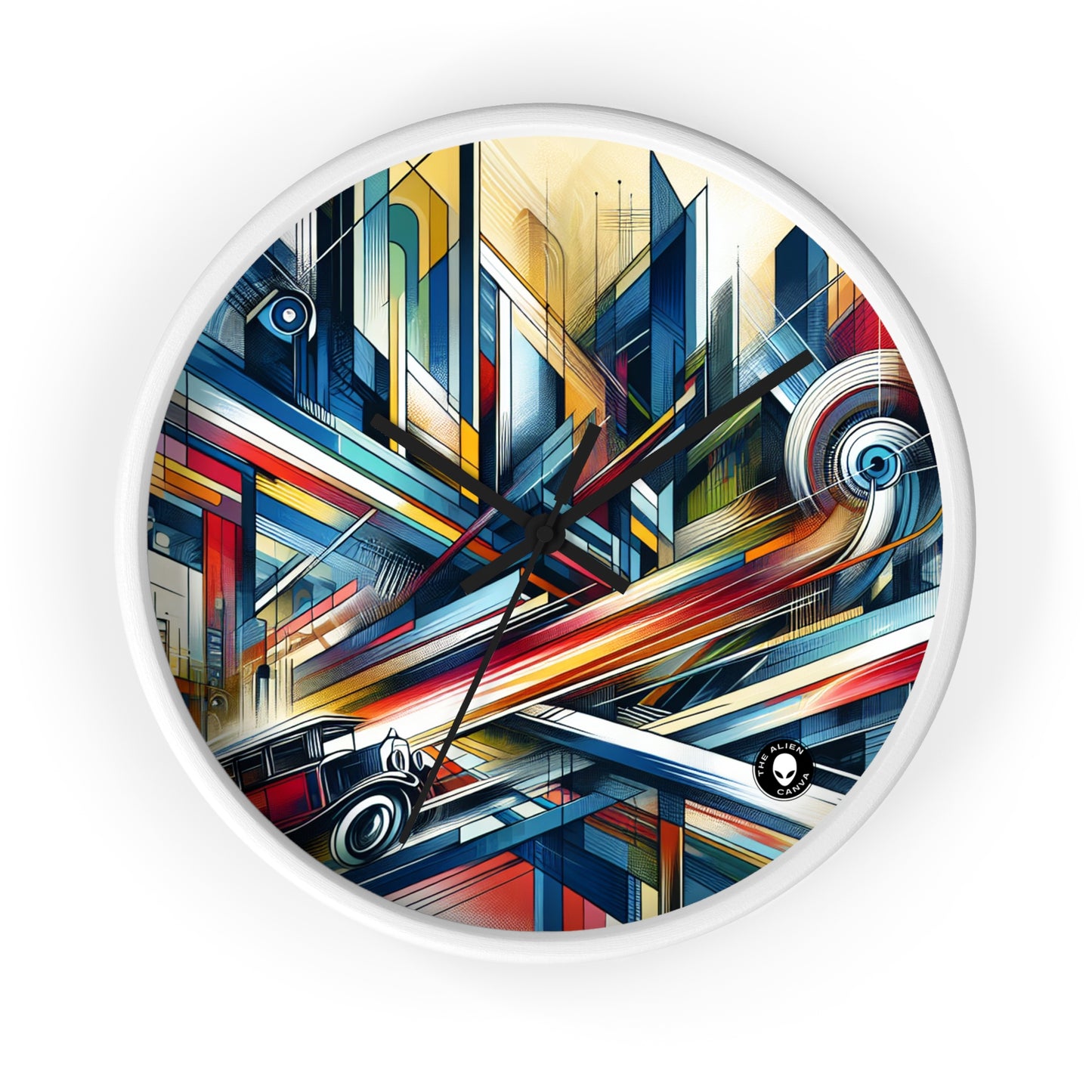 "Galactic Dream: Futuristic Neon City" - The Alien Wall Clock Futurism