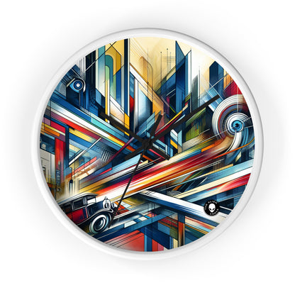 "Galactic Dream: Futuristic Neon City" - The Alien Wall Clock Futurism