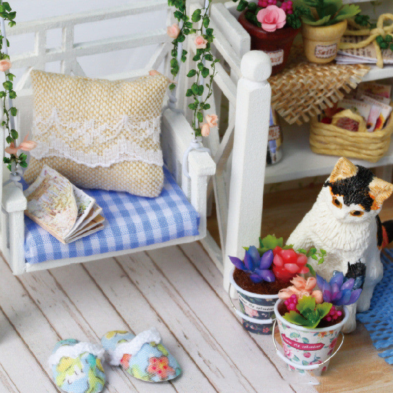 Journal de chaton de maison de sagesse, bricolage fait à la main, modèle de maison, jouets pour petite fille, envoyer un cadeau d'anniversaire à sa petite amie