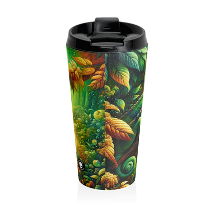 "Vibrant Woods and the Chameleon Camouflage" - The Alien Stainless Steel Travel Mug