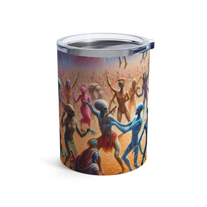 "Interstellar Rave: Embracing Cosmic Unity" - The Alien Tumbler 10oz