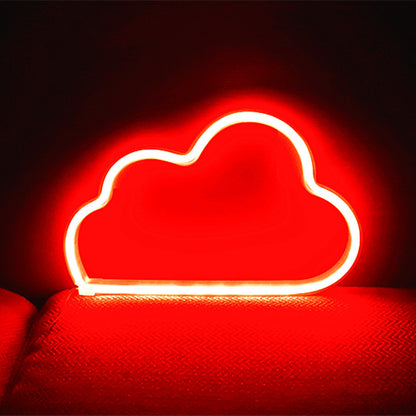 Nuages ​​Néon Forme Lumière Veilleuse Décoration Tenture Murale