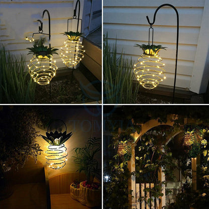 Lampes solaires d'extérieur imperméables en forme d'ananas, luminaire décoratif d'extérieur, luminaire décoratif d'extérieur, idéal pour un jardin, un chemin ou un sentier